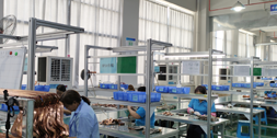 五金廠車間整體降溫，安裝蒸發(fā)冷省電空調(diào)-立式軸流機組