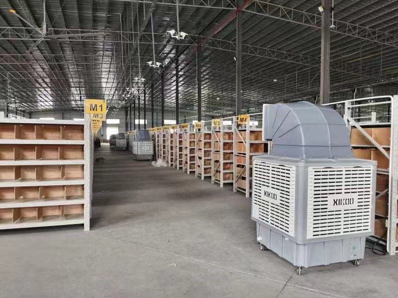 物流倉庫降溫通風使用移動環(huán)保空調(diào)冷風機
